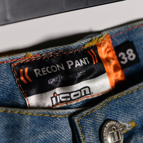 Icon Recon Men's Motorcycle Blue Jeans - Picture 2 of 8